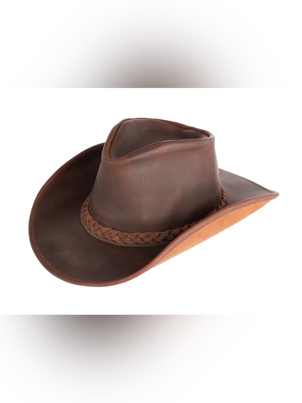 Henschel Hat Company Riata Genuine Leather Western Australia Outback Hat Brown L